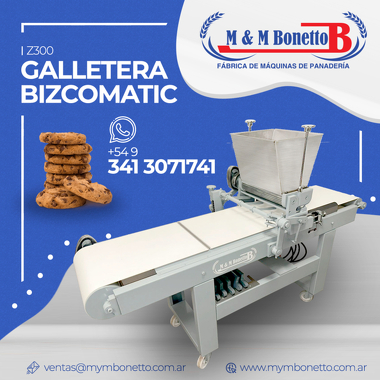 Fabricación y Comercialización de La Galletera Bizcomatic Z300 - Máquinas para Panadería, Maquinarías para Panadería, Fábrica de Maquinarías para Panadería