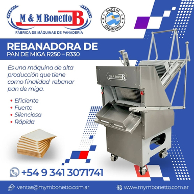 MYM Bonetto: Innovación y calidad en la fabricación de rebanadoras de pan de miga - Máquinas para Panadería, Maquinarías para Panadería, Fábrica de Maquinarías para Panadería