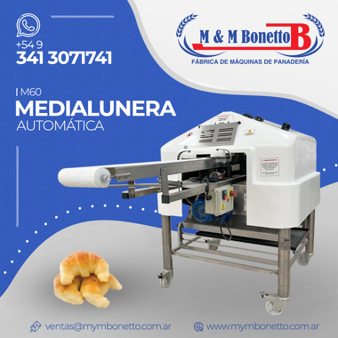 Medialunera Automática M60 - Máquinas para Panadería, Maquinarías para Panadería, Fábrica de Maquinarías para Panadería