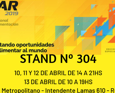 FERIA INTERNACIONAL DE LA ALIMENTACIÓN EN ROSARIO - FIAR 2019 - Máquinas para Panadería, Maquinarías para Panadería, Fábrica de Maquinarías para Panadería